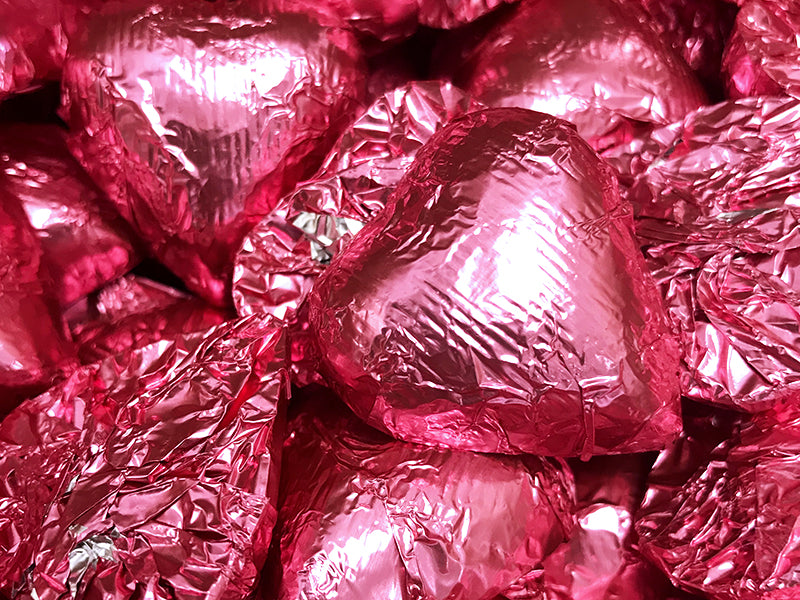 Dark Chocolate Foiled Hearts – Turtle Alley Chocolates