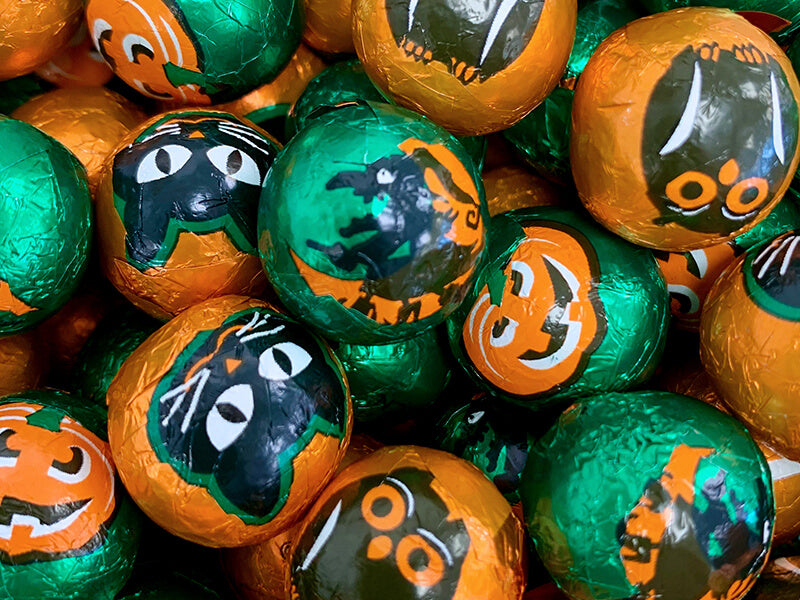 Foiled Halloween Balls (Milk Chocolate)